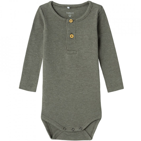 GERIPPTER LANGARM BODY KAB DUSTY OLIVE