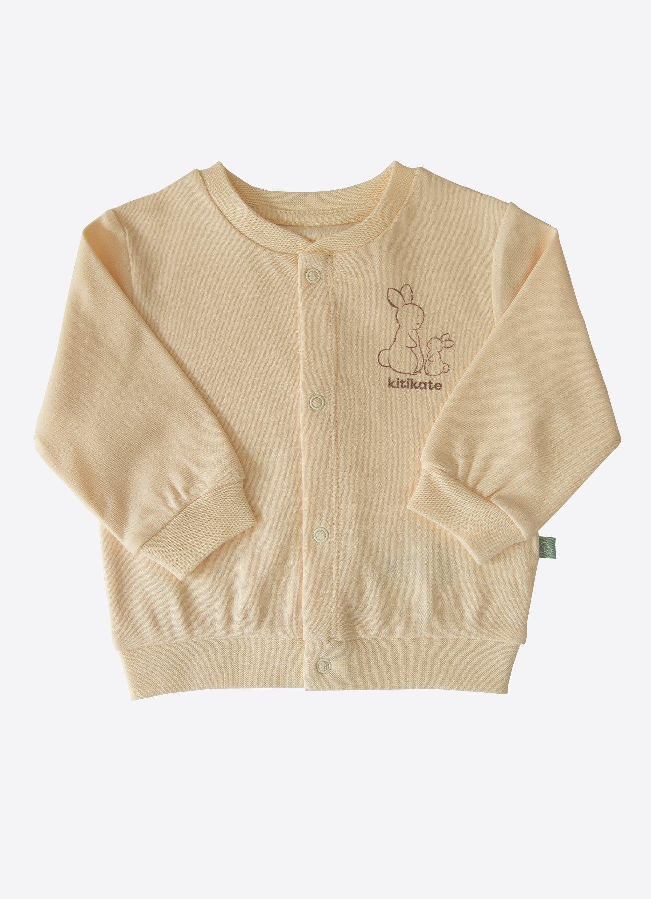 Organic New Basic Cardigan Cremeweiß