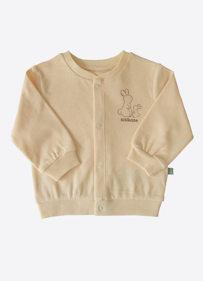 Organic New Basic Cardigan Cremeweiß