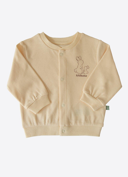 Organic New Basic Cardigan Cremeweiß
