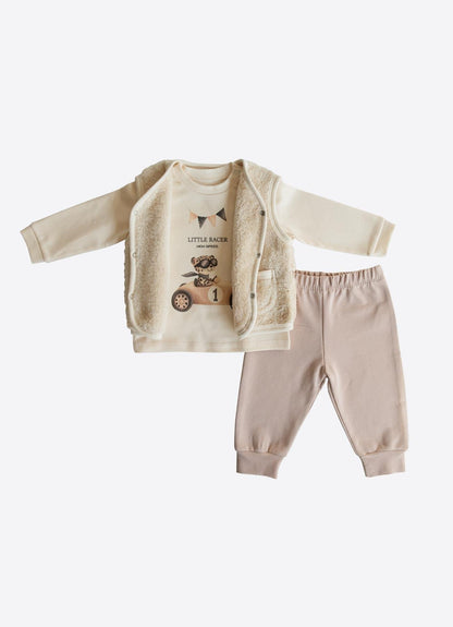 Weste Little Racer Beige